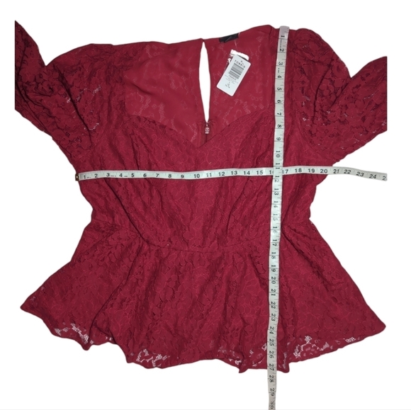 NWT Torrid Peplum Lace Puff Sleeve Size 1X / 14-16 - Picture 6 of 8